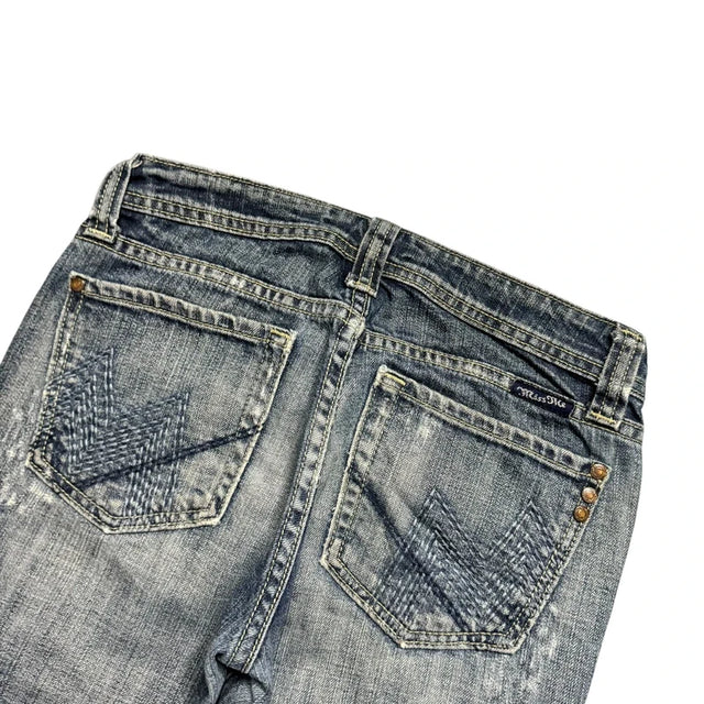 Miss me straight leg low waist women designer Jeans(w27)