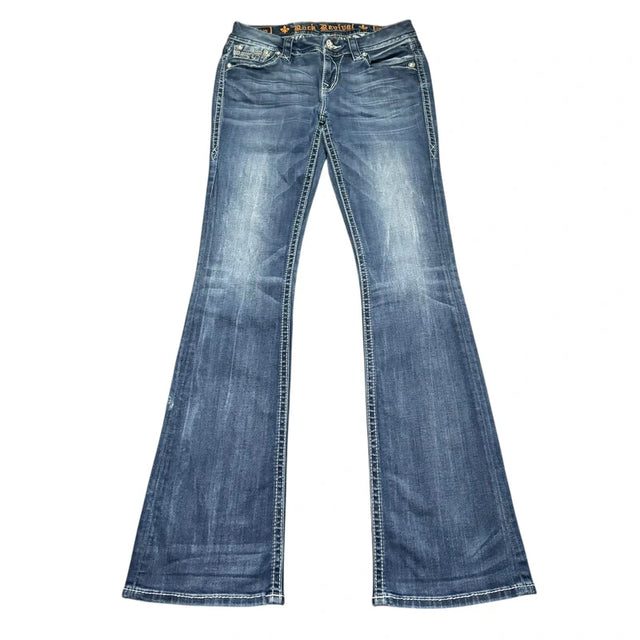 Rock Revival flared/bootcut low waist women designer Jeans(w28)
