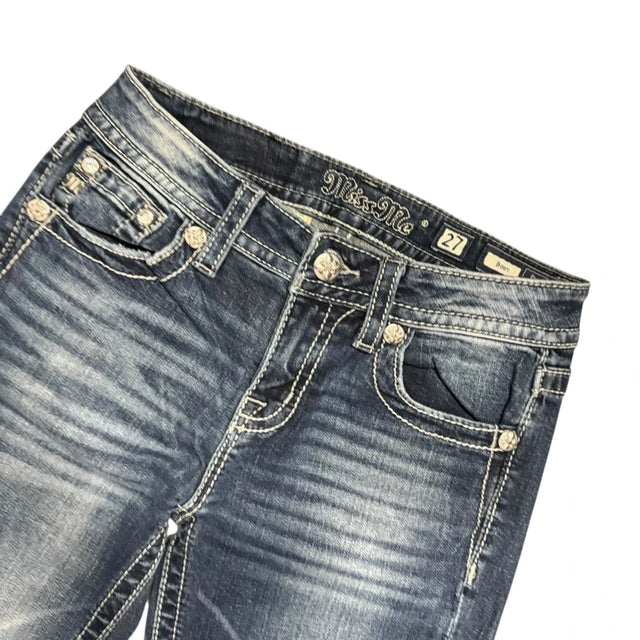 Miss me flared/bootcut low waist women designer Jeans(w27)