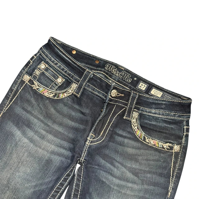 Miss me flared/bootcut low waist women designer Jeans(w27)