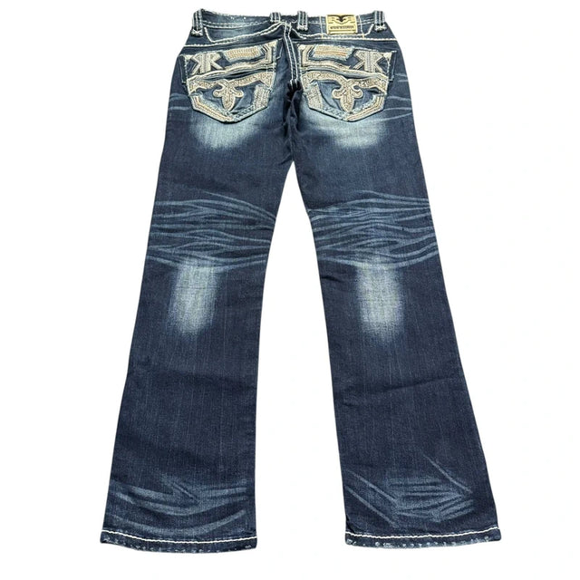 Rock Revival slim straight unisex designer Jeans(w30)