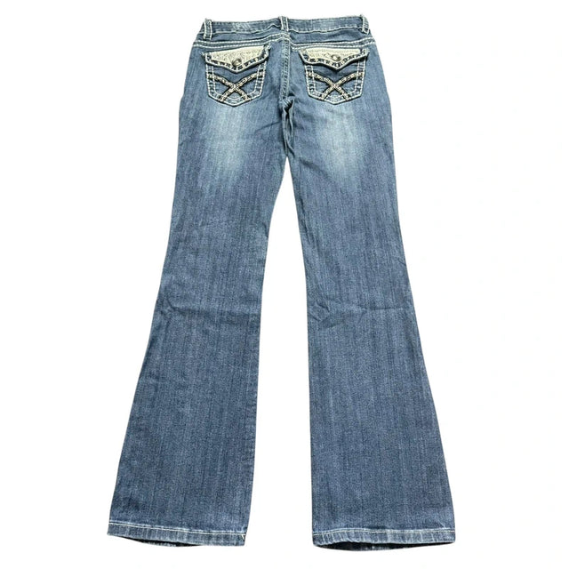 Misschic low waist flared/bootcut women designer Y2K Jeans(w27)