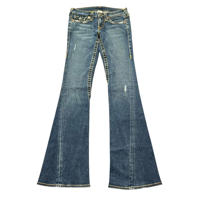 True Religion flared/bootcut low waist Women Designer jeans(w28)