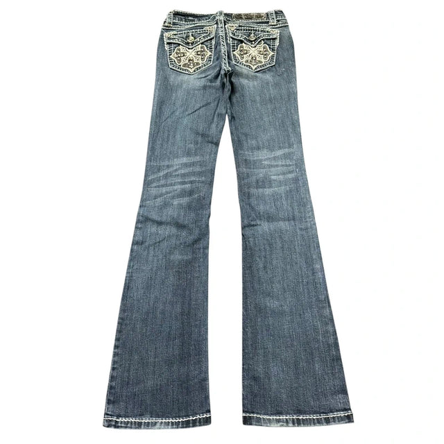 LA Idol USA Flared/bootcut low waist Women Designer jeans(w25)