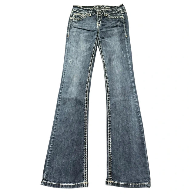 LA Idol USA Flared/bootcut low waist Women Designer jeans(w25)