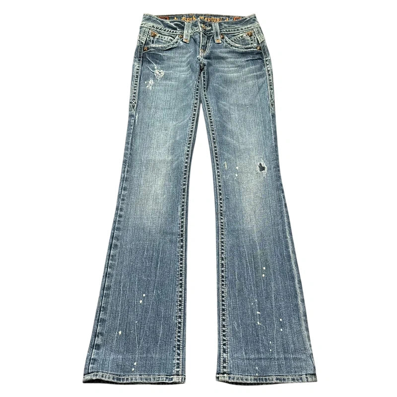 Rock Revival flared/bootcut low waist Women Designer jeans(w25)