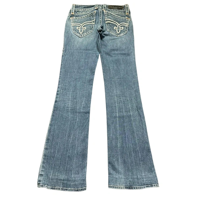Rock Revival flared/bootcut low waist Women Designer jeans(w25)