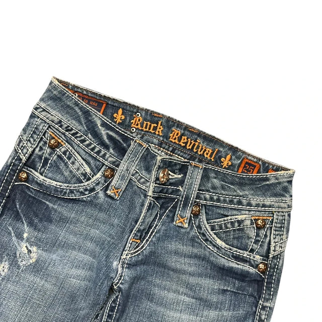 Rock Revival flared/bootcut low waist Women Designer jeans(w25)