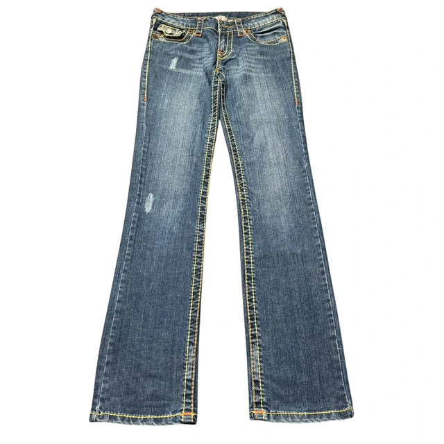 True Religion straight leg low waist Women Designer jeans(w27)