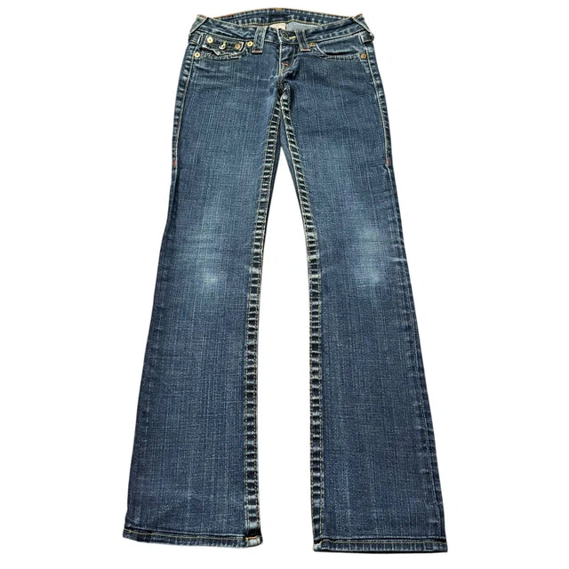 True Religion straight leg low waist Women Designer jeans(w25)