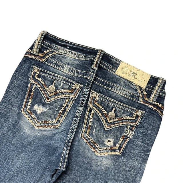 Miss Me Flared/bootcut low waist Women Designer jeans(w27)