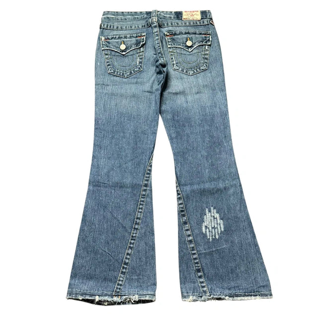 True Religion flared/bootcut low waist Women Designer jeans(w28)