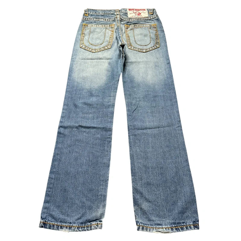 True Religion baggy/straight leg unisex Designer jeans(w30)