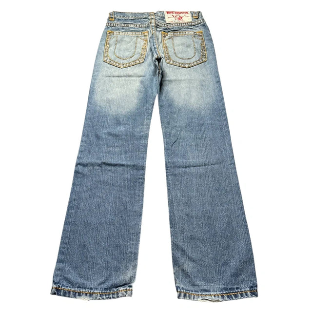 True Religion baggy/straight leg unisex Designer jeans(w30)