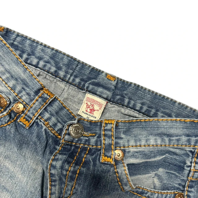 True Religion baggy/straight leg unisex Designer jeans(w30)