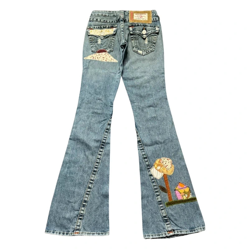 True Religion flared/bootcut low waist Women Designer jeans(w24)