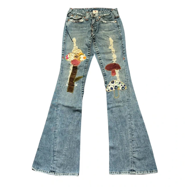 True Religion flared/bootcut low waist Women Designer jeans(w24)