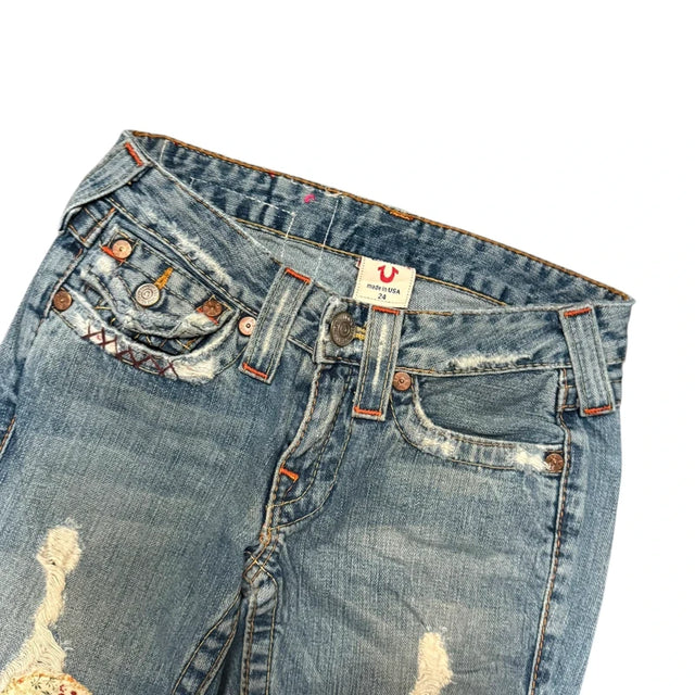 True Religion flared/bootcut low waist Women Designer jeans(w24)