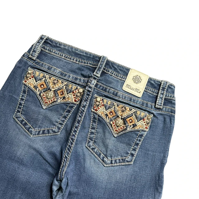 Miss me flared/bootcut low waist women designer jeans (w28)
