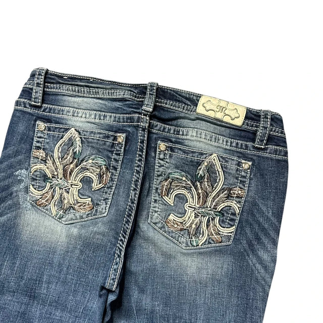 Miss me straight leg women designer jeans(w34)