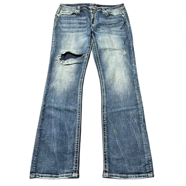Miss me straight leg women designer jeans(w34)