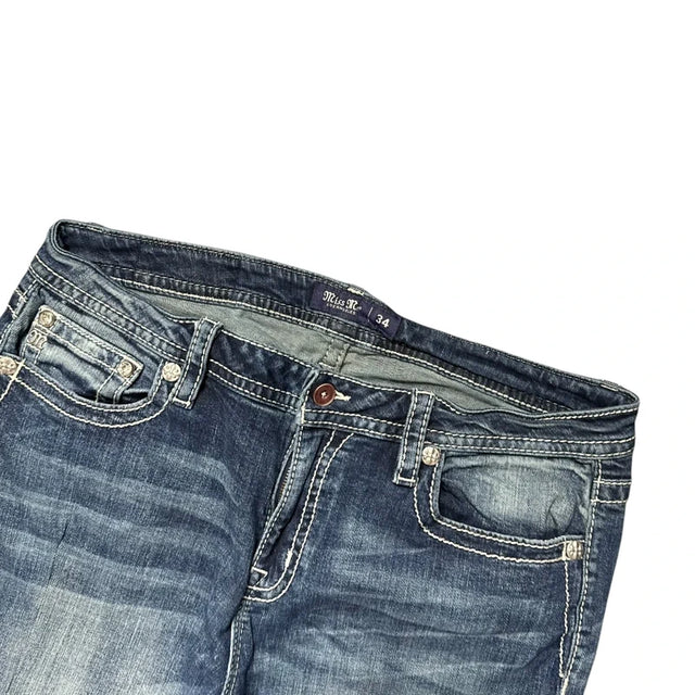 Miss me straight leg women designer jeans(w34)