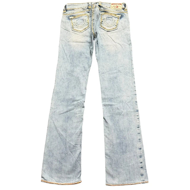 True Religion straight leg low waist women designer jeans(w30)