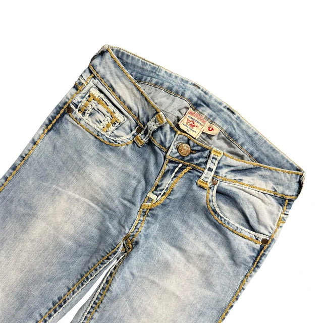 True Religion straight leg low waist women designer jeans(w30)