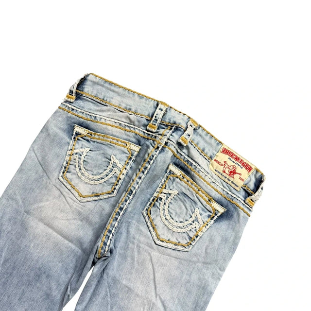 True Religion straight leg low waist women designer jeans(w30)