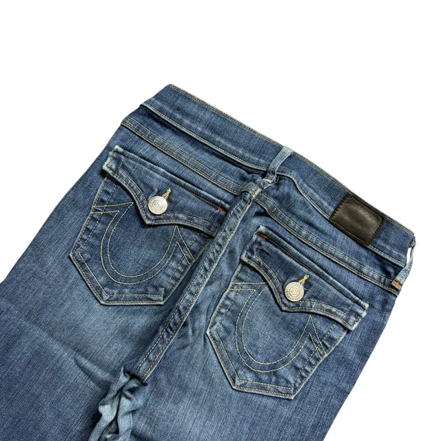 True Religion flared/bootcut low waist women designer jeans(w26)