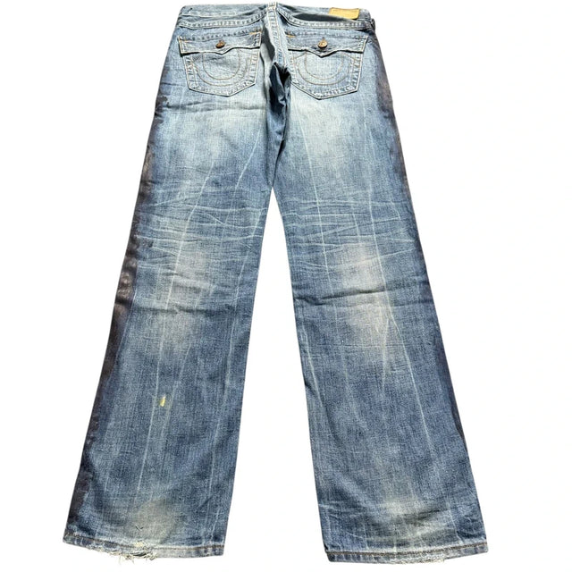 True Religion baggy/straight leg unisex designer jeans(w32)
