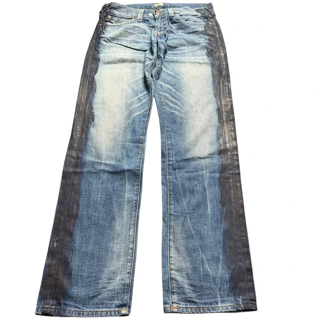 True Religion baggy/straight leg unisex designer jeans(w32)