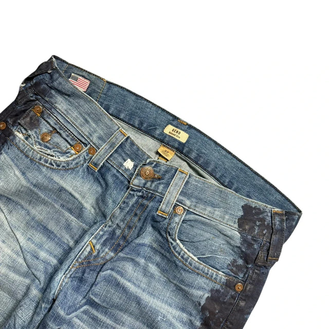 True Religion baggy/straight leg unisex designer jeans(w32)