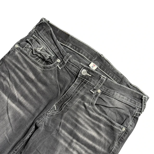 True Religion baggy/straight leg unisex designer jeans(w36)