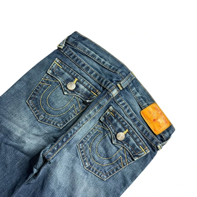 True Religion straight leg low waist women designer jeans(w24)