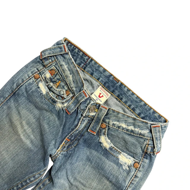 True Religion flared/bootcut low waist women designer jeans(w25)