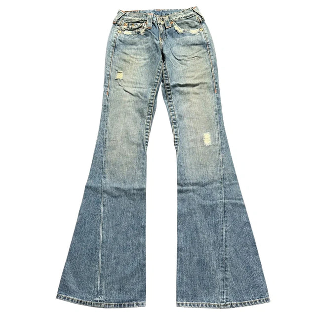 True Religion flared/bootcut low waist women designer jeans(w25)
