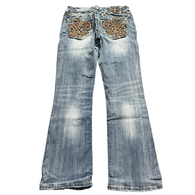 Miss me flared/bootcut low waist women designer jeans(w28)