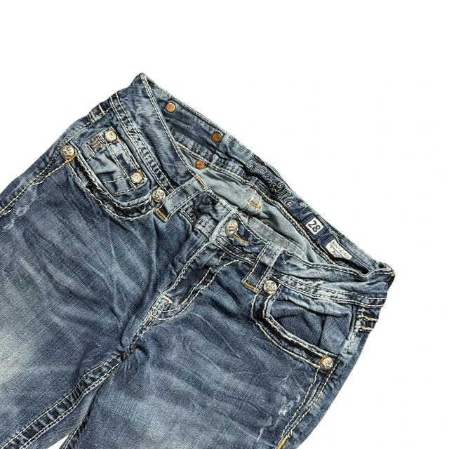 Miss me flared/bootcut low waist women designer jeans(w28)