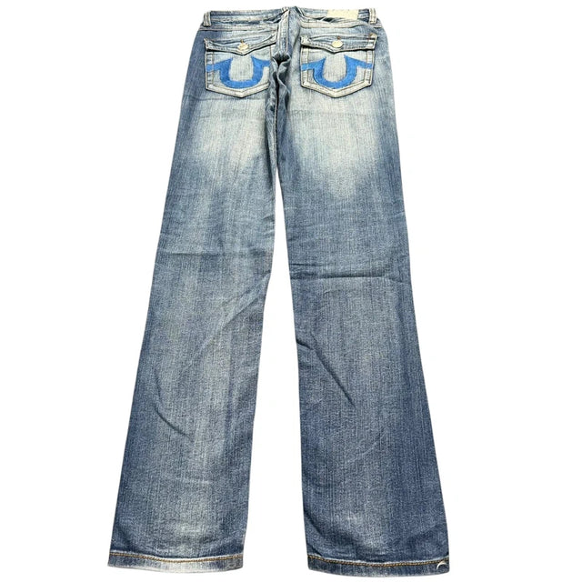 True Religion straight leg low waist women designer jeans(w29)