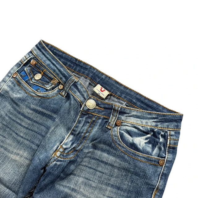 True Religion straight leg low waist women designer jeans(w29)