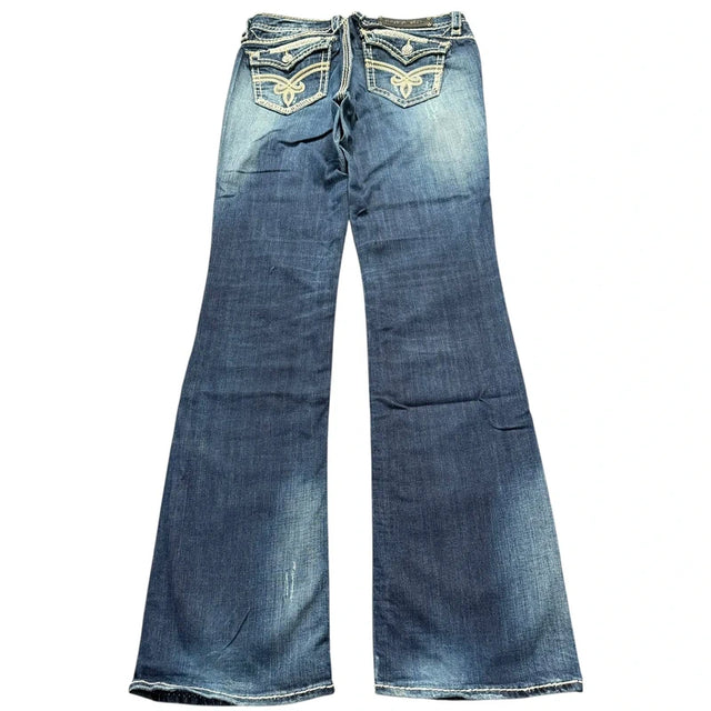 Rock Revival flared/bootcut low waist women designer jeans(w29)