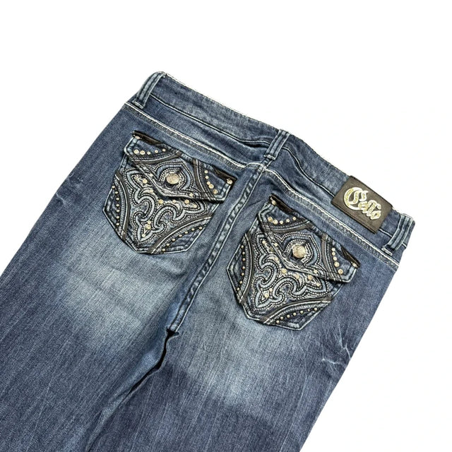 Sello flared/bootcut low waist women designer Jeans(w30)