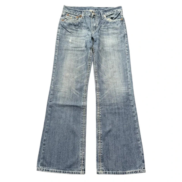 True Religion baggy/straight leg unisex designer jeans(w33)