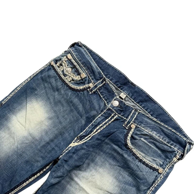 True Religion baggy/straight leg unisex designer jeans(w38)