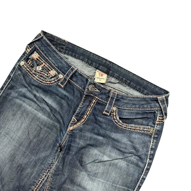 True Religion straight leg women designer jeans(w31)