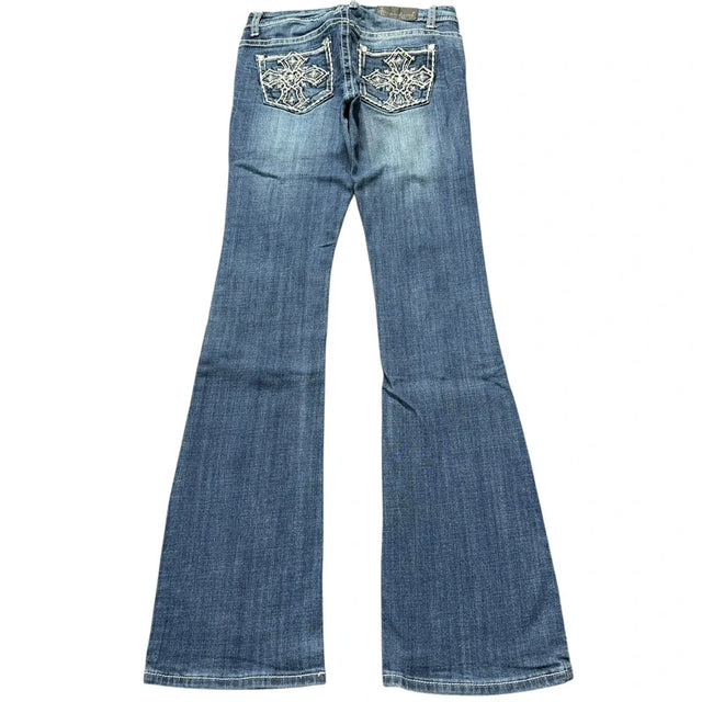 Soundgirl flared/bootcut low waist women designer jeans(w27)