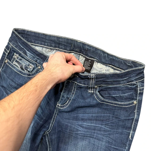 Soundgirl flared/bootcut low waist women designer jeans(w30)