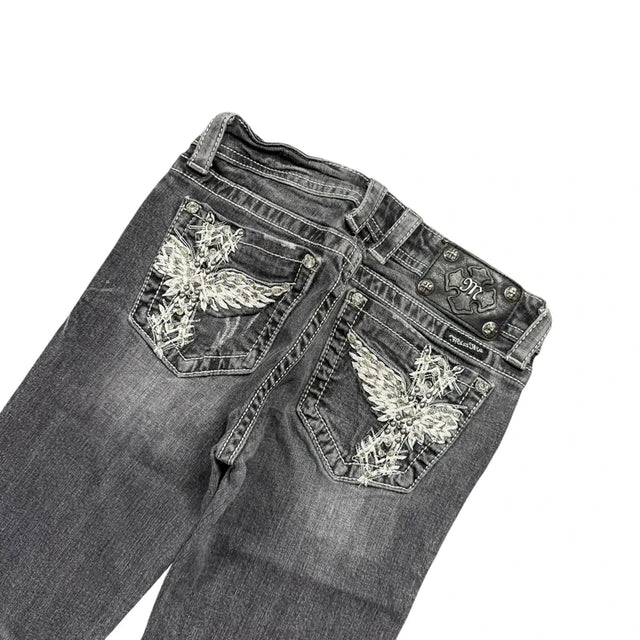 Miss me flared/bootcut low waist women designer jeans(w27)