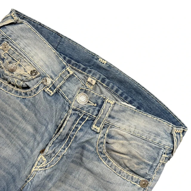 True Religion baggy/straight leg unisex designer Jeans(w31)